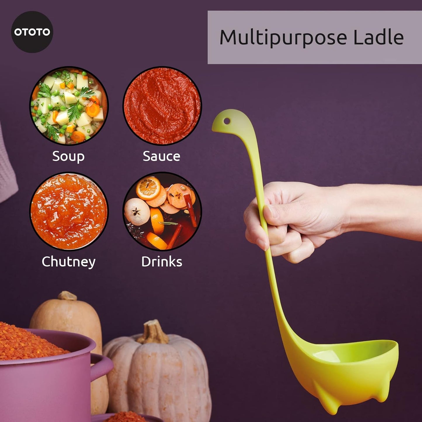 the Original Nessie Soup Ladle - Funny Kitchen Gadgets, Loch Ness Design, Cooking Gifts for Mom - Cute and Practical Kitchen Utensils - Unique Gifts for Women