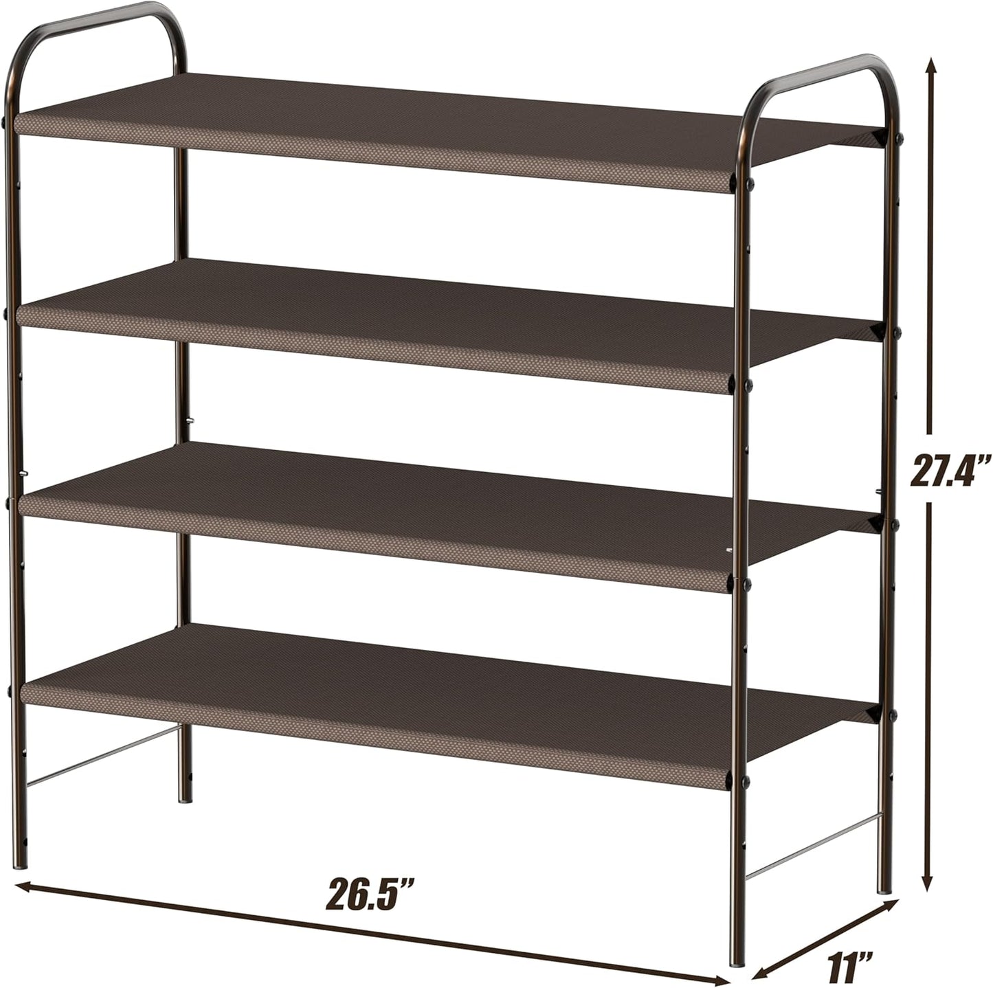4-Tier Shoe Rack Storage Organizer, Bronze