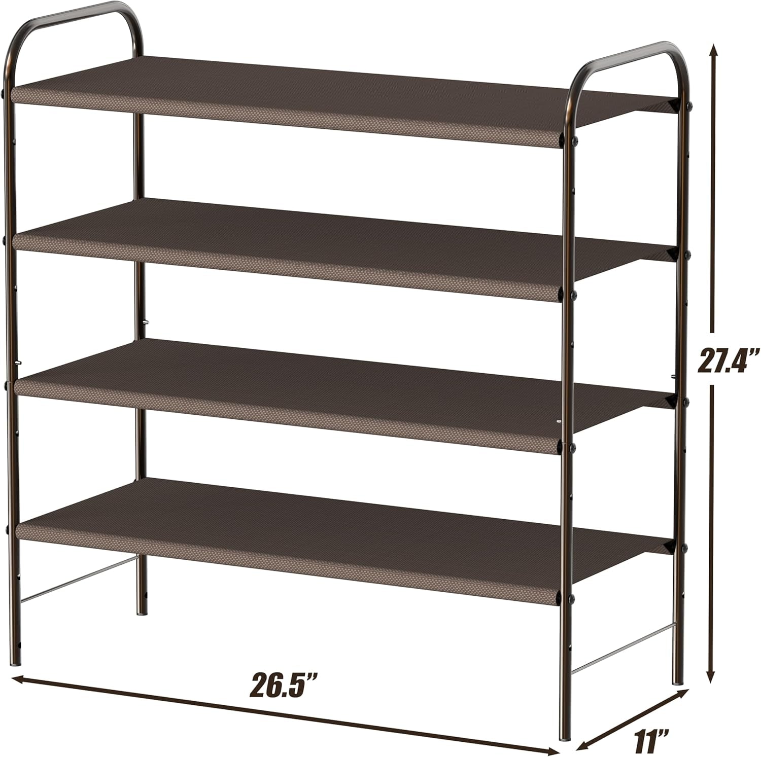 4-Tier Shoe Rack Storage Organizer, Bronze