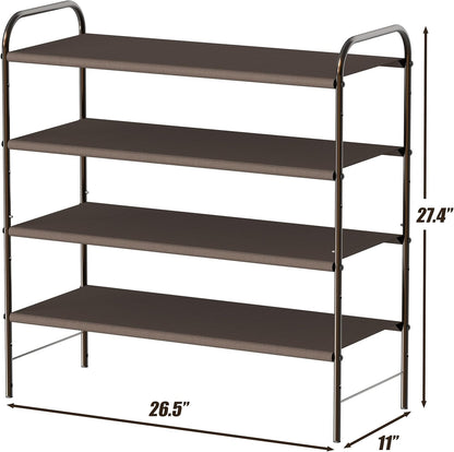 4-Tier Shoe Rack Storage Organizer, Bronze