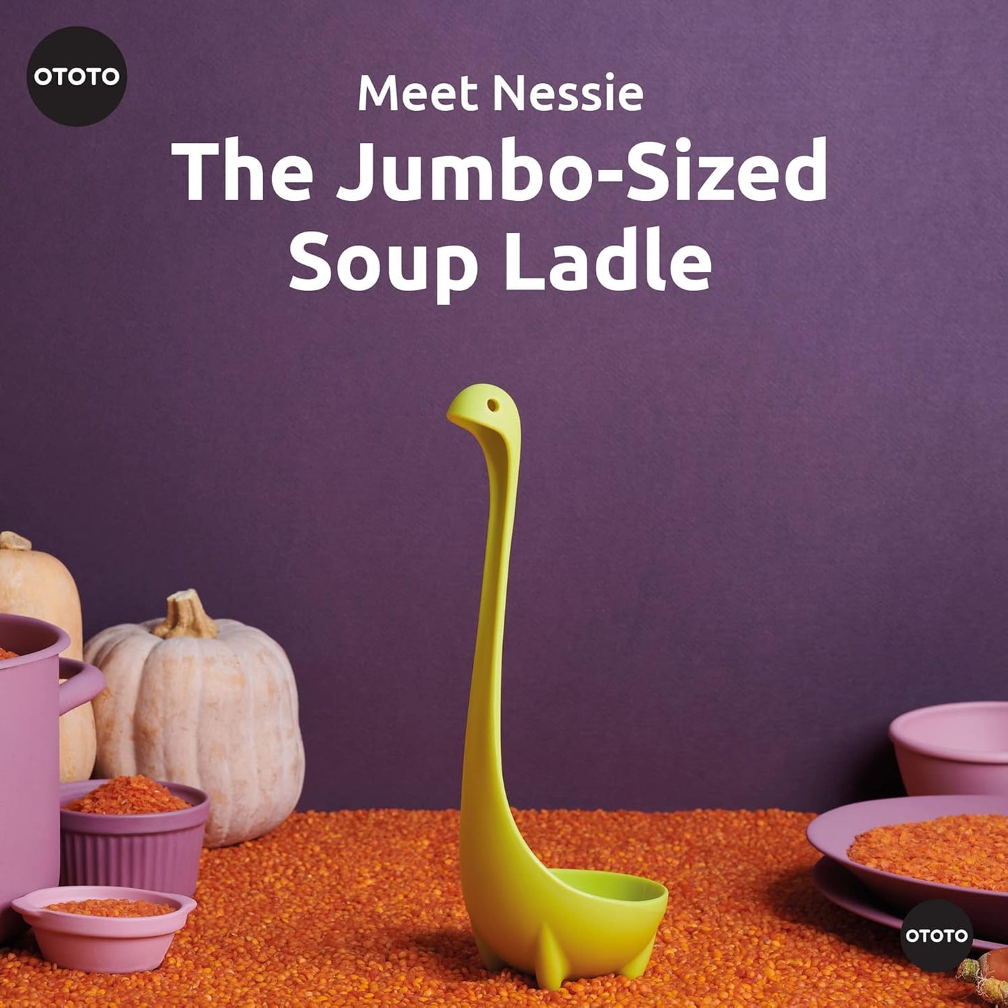 the Original Nessie Soup Ladle - Funny Kitchen Gadgets, Loch Ness Design, Cooking Gifts for Mom - Cute and Practical Kitchen Utensils - Unique Gifts for Women