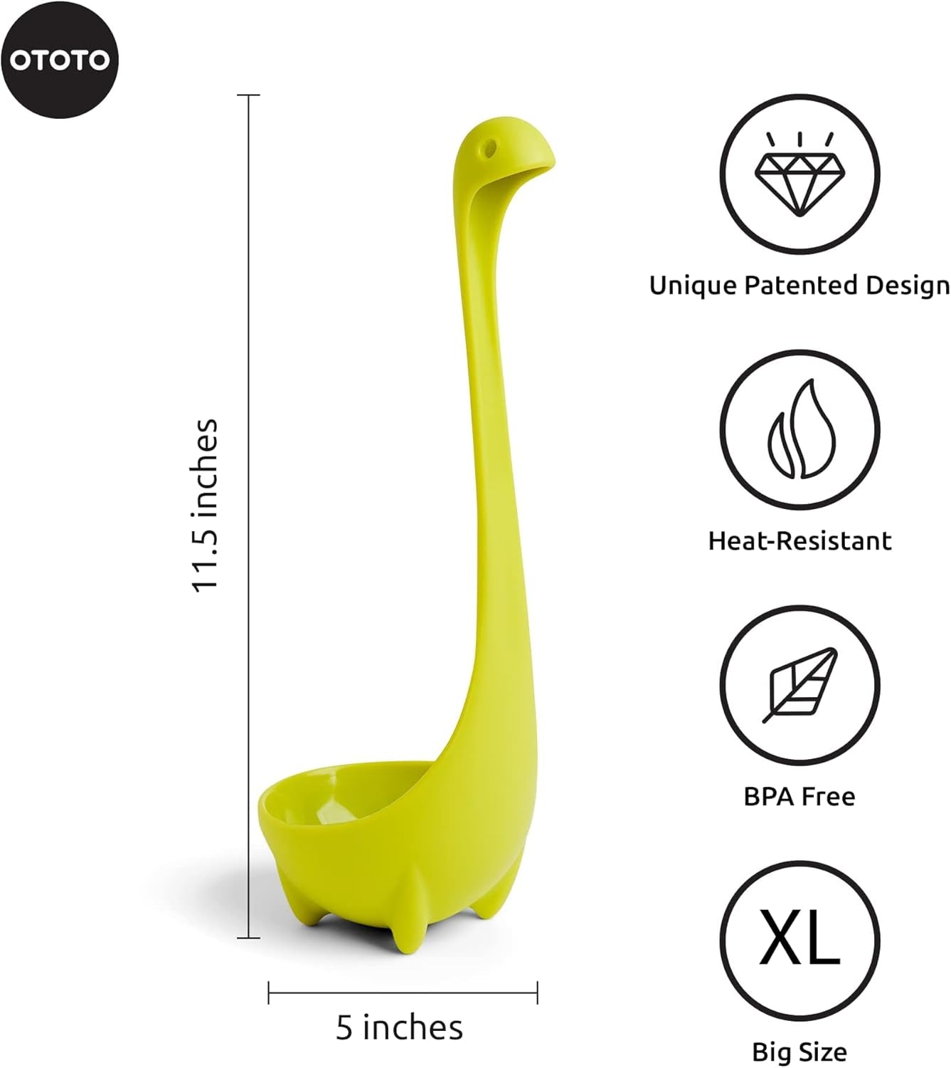 the Original Nessie Soup Ladle - Funny Kitchen Gadgets, Loch Ness Design, Cooking Gifts for Mom - Cute and Practical Kitchen Utensils - Unique Gifts for Women