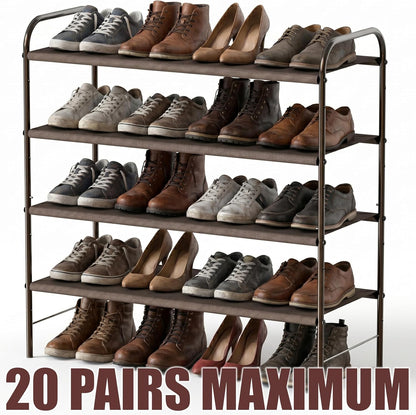4-Tier Shoe Rack Storage Organizer, Bronze