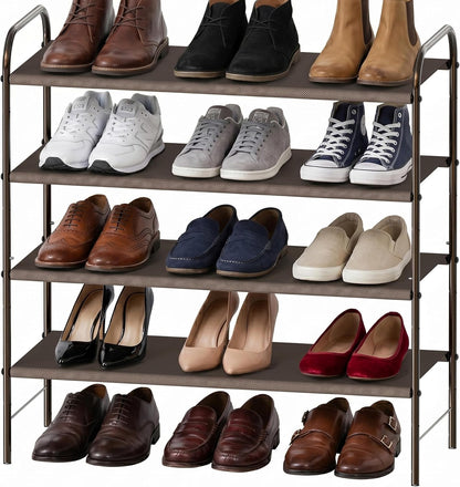 4-Tier Shoe Rack Storage Organizer, Bronze